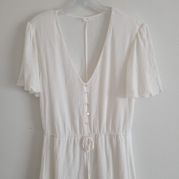 Maurices Hi-Low Prairie V-Neck White Dress M - Picture 6 of 14